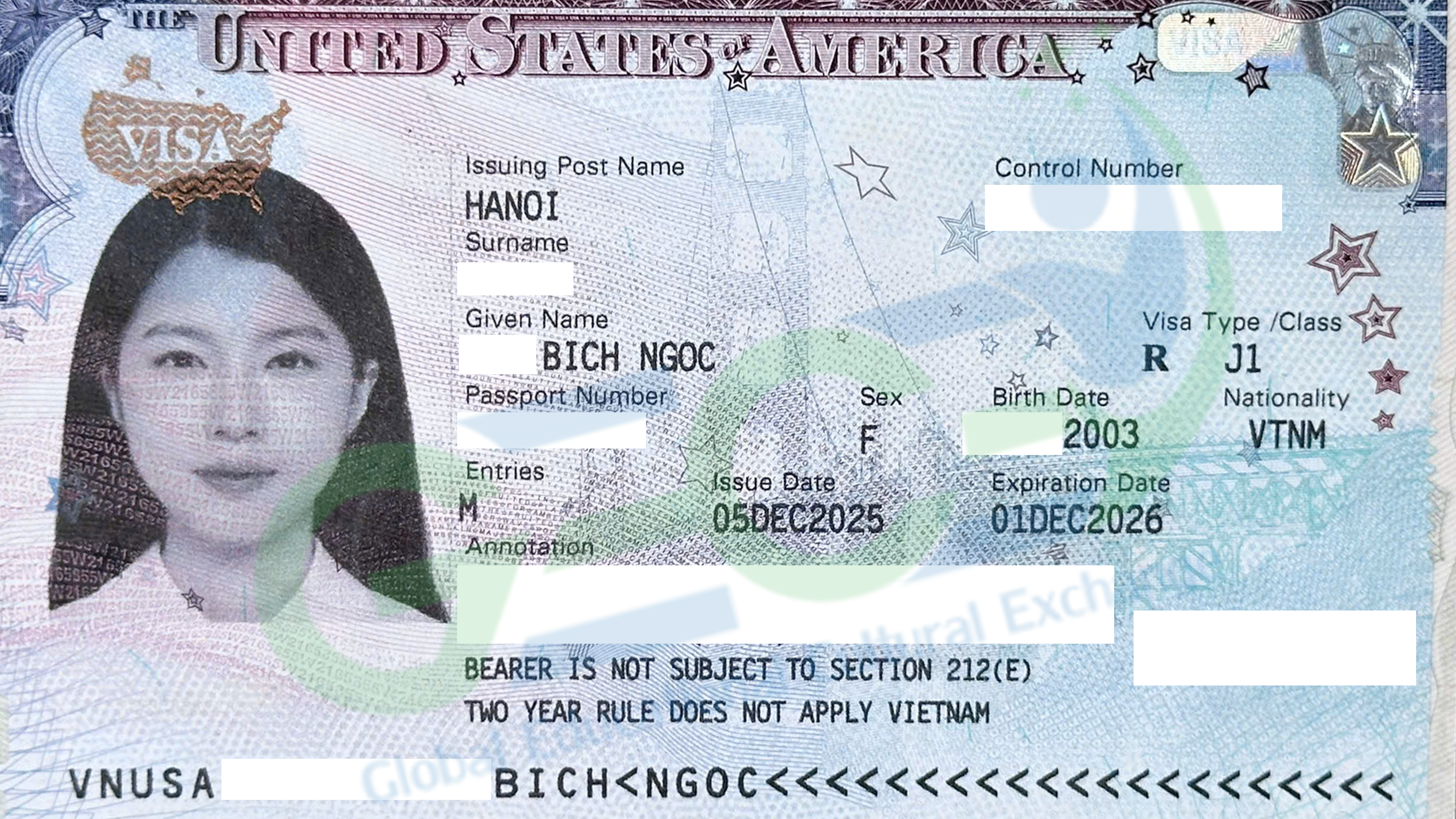 Đào Thị Bích Ngọc-visa